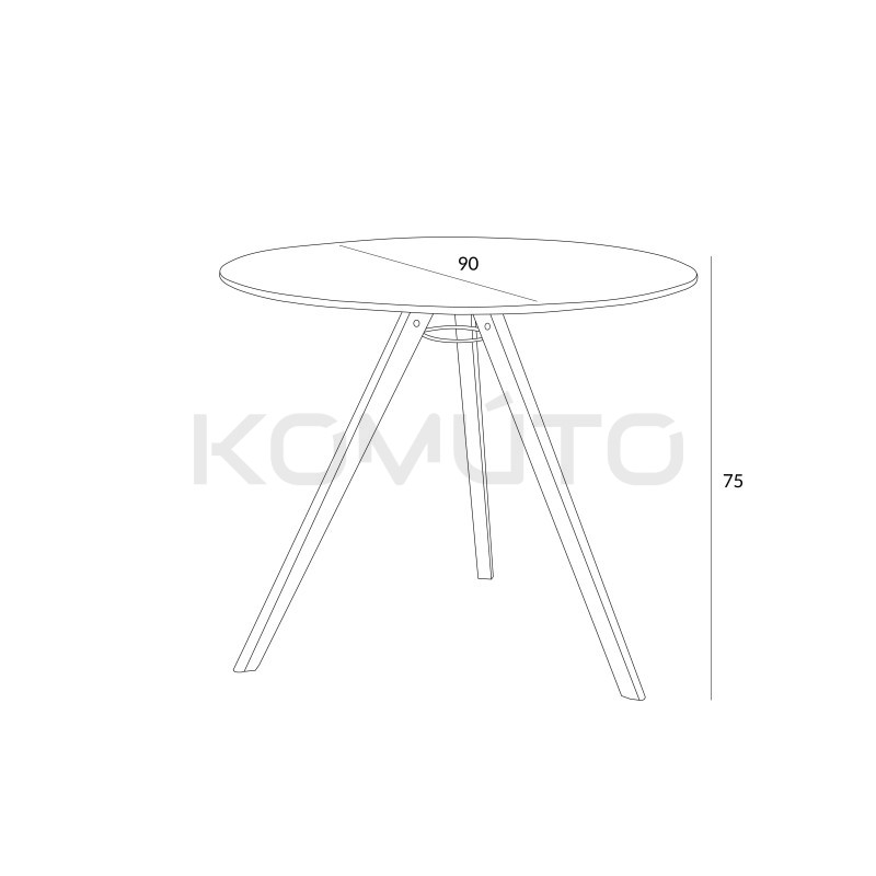 Stół okrągły Skandy 90 dla 4 osób Stół okrągły Skandy 90 dla 4 osób