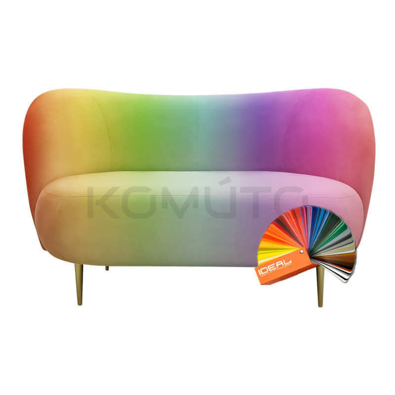 Sofa glamour na wysokich nogach Aldo 2 osobowa