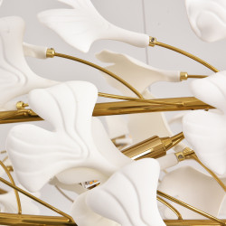 Lampa BOTANIKA 80 ozdobna z białych liści ginkgo miłorząb Lampa BOTANIKA 80 ozdobna z białych liści ginkgo miłorząb