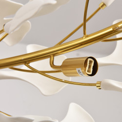 Lampa BOTANIKA 80 ozdobna z białych liści ginkgo miłorząb Lampa BOTANIKA 80 ozdobna z białych liści ginkgo miłorząb