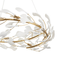 Lampa BOTANIKA 80 ozdobna z białych liści ginkgo miłorząb Lampa BOTANIKA 80 ozdobna z białych liści ginkgo miłorząb