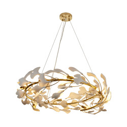 Lampa BOTANIKA 80 ozdobna z białych liści ginkgo miłorząb Lampa BOTANIKA 80 ozdobna z białych liści ginkgo miłorząb