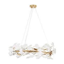 Lampa BOTANIKA 80 ozdobna z białych liści ginkgo miłorząb Lampa BOTANIKA 80 ozdobna z białych liści ginkgo miłorząb