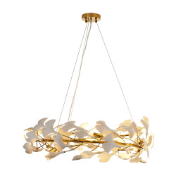 Lampa BOTANIKA 80 ozdobna z białych liści ginkgo miłorząb Lampa BOTANIKA 80 ozdobna z białych liści ginkgo miłorząb