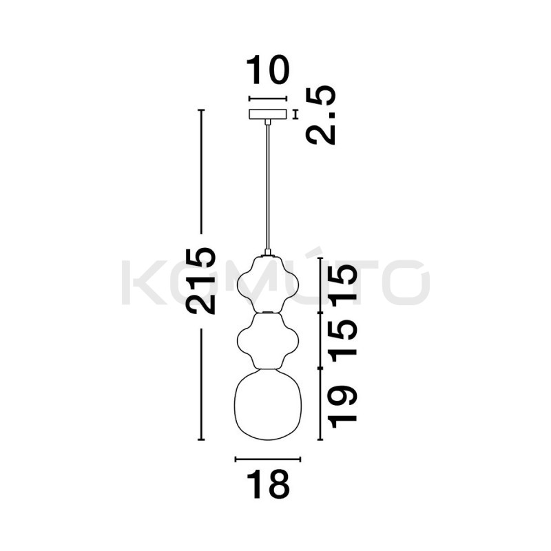 Lampa wisząca Double Plusy Lampa wisząca Double Plusy