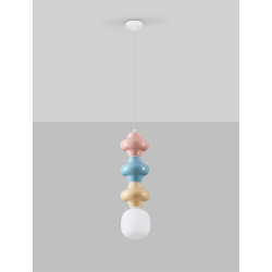 Lampa Triple Plusy Multicolor kolorowe elementy ceramiczne Lampa Triple Plusy Multicolor kolorowe elementy ceramiczne