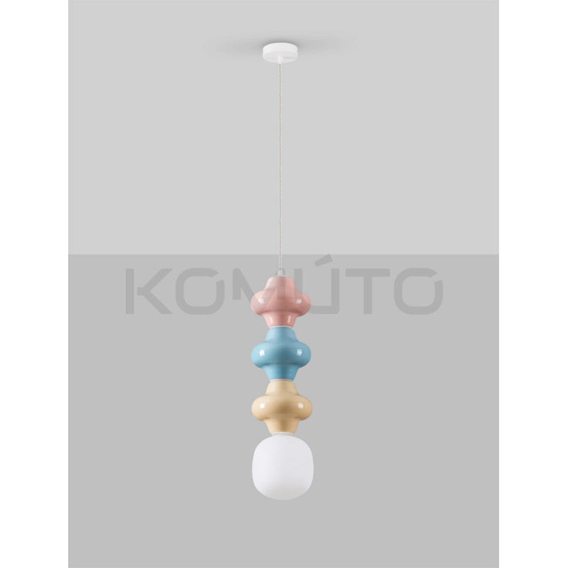 Lampa Triple Plusy Multicolor kolorowe elementy ceramiczne Lampa Triple Plusy Multicolor kolorowe elementy ceramiczne