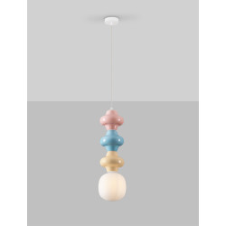 Lampa Triple Plusy Multicolor kolorowe elementy ceramiczne Lampa Triple Plusy Multicolor kolorowe elementy ceramiczne