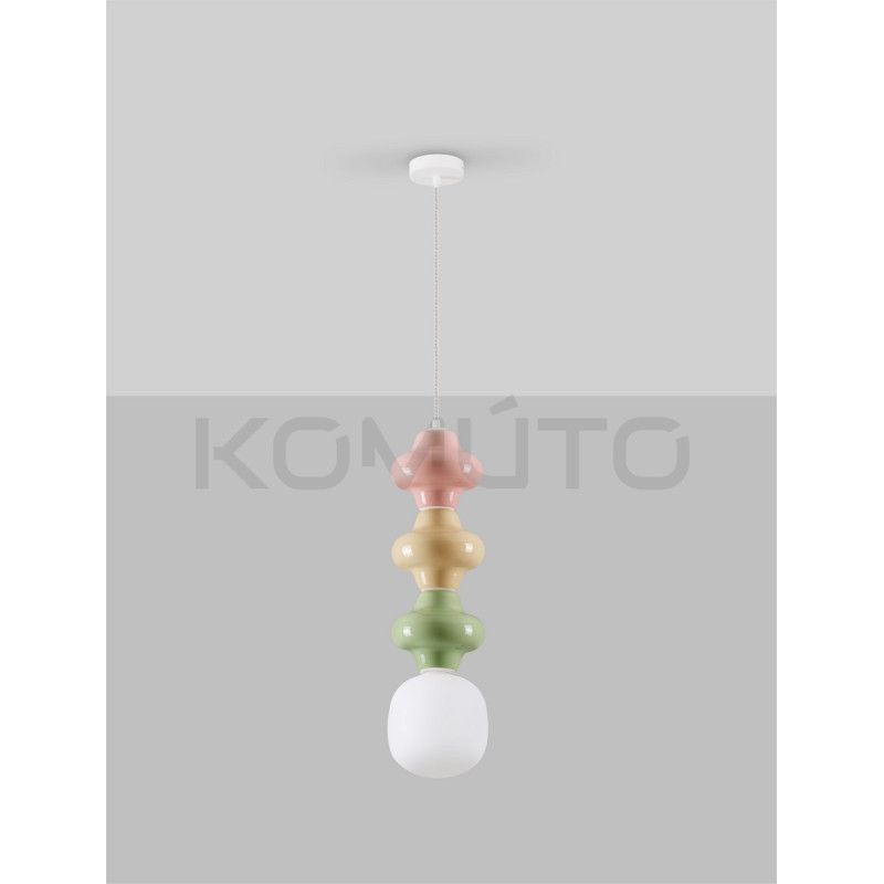 Lampa Triple Plusy Multicolor kolorowe elementy ceramiczne Lampa Triple Plusy Multicolor kolorowe elementy ceramiczne