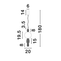 Lampa ceramiczna Lara 1 Lampa ceramiczna Lara 1