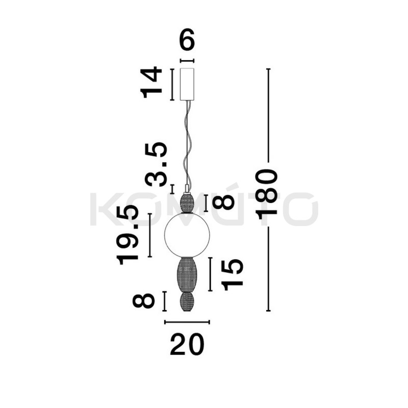 Lampa ceramiczna Lara 1 Lampa ceramiczna Lara 1