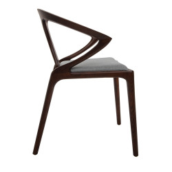 Krzesło INEZ orzech drewniane nowoczesne z poduszką