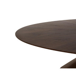 Stół UFO orzech duży owalny ekskluzywny