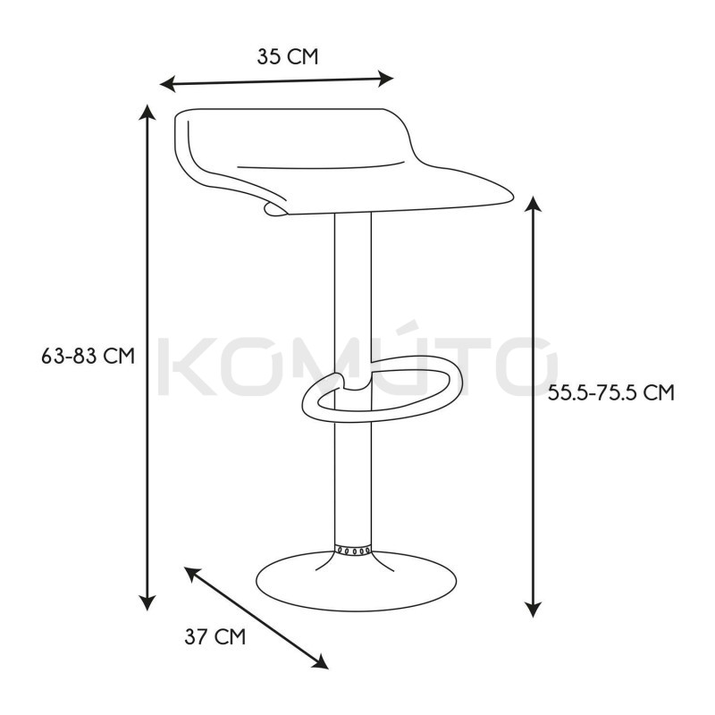 Hoker regulowany Mono czarny nowoczesny Hoker regulowany Mono czarny nowoczesny