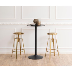 Hoker regulowany Gold złoty nowoczesny metalowy Hoker regulowany Gold złoty nowoczesny metalowy