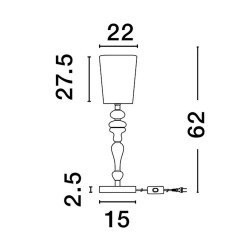 Lampa stołowa Piękna Slim szara
