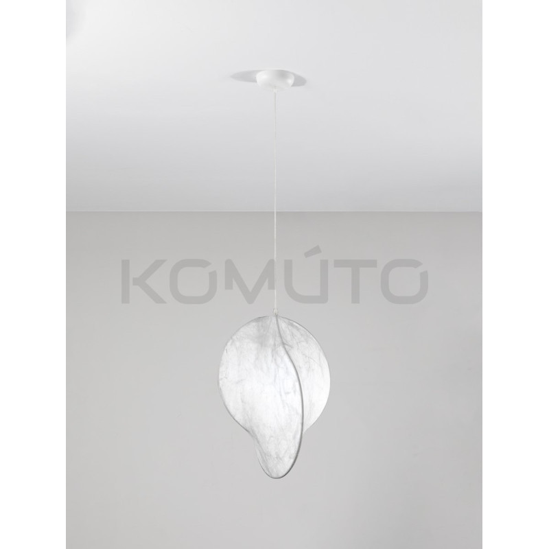 Lampa wisząca Over S1 z jedwabiu Lampa wisząca Over S1 z jedwabiu