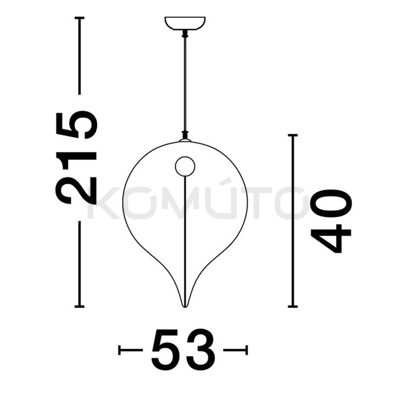 Lampa wisząca Over S1 z jedwabiu Lampa wisząca Over S1 z jedwabiu