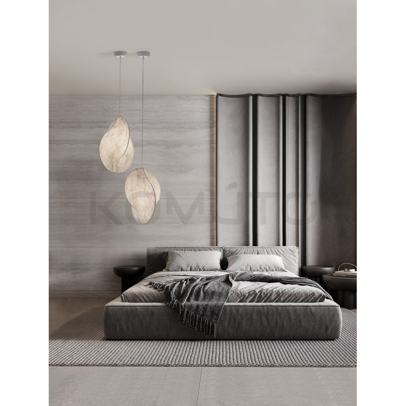 Lampa wisząca Over S1 z jedwabiu Lampa wisząca Over S1 z jedwabiu