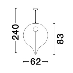 Lampa wisząca Over S2  z jedwabiu Lampa wisząca Over S2  z jedwabiu