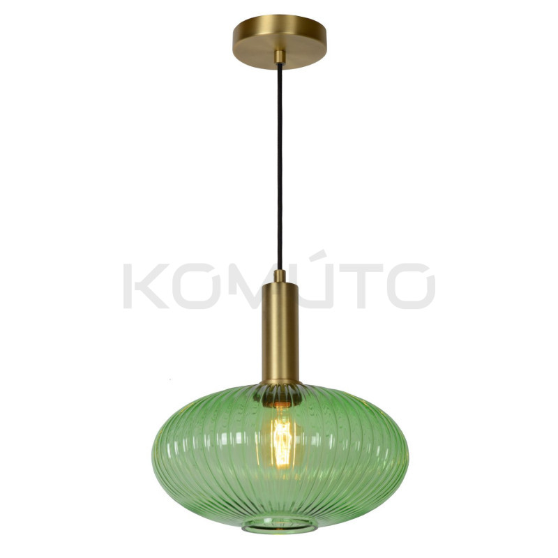 Szklana lampa wisząca Mohito SPHERE zielona