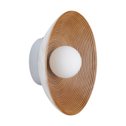 Lampa ścienna ILUSIONI 26 okrągła tarcza w zieleni bieli beżu