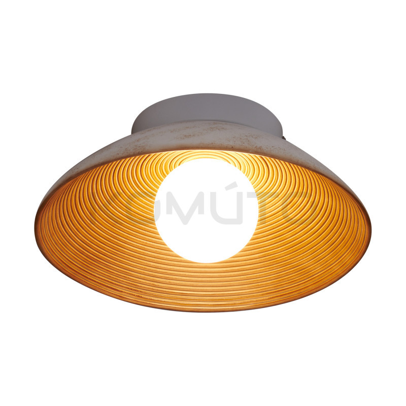 Lampa ścienna ILUSIONI 26 okrągła tarcza w zieleni bieli beżu