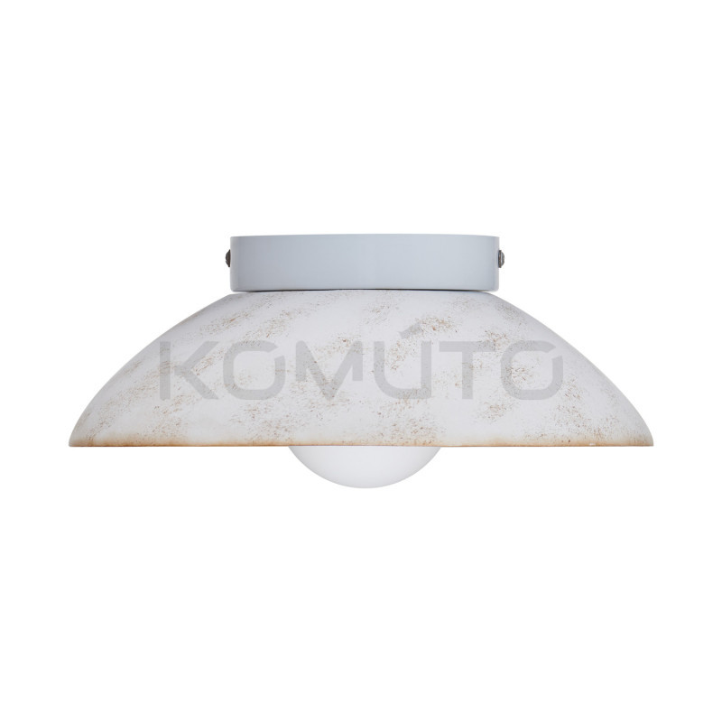 Lampa ścienna ILUSIONI 26 okrągła tarcza w zieleni bieli beżu