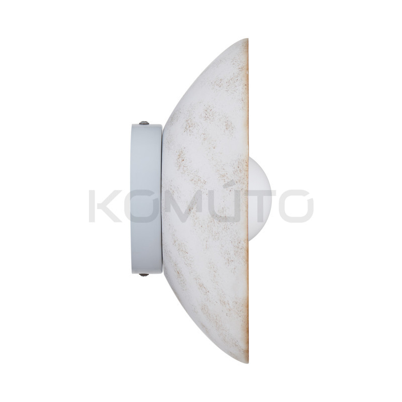 Lampa ścienna ILUSIONI 26 okrągła tarcza w zieleni bieli beżu