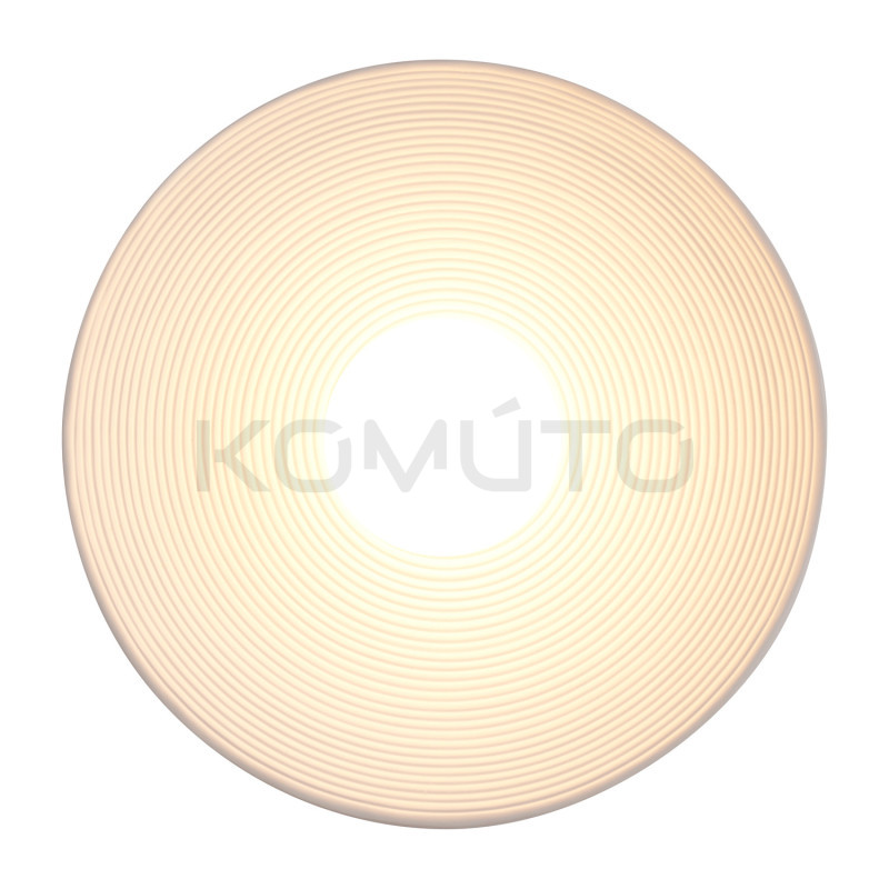 Lampa ścienna ILUSIONI 26 okrągła tarcza w zieleni bieli beżu