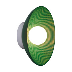 Lampa ścienna ILUSIONI 26 okrągła tarcza w zieleni bieli beżu