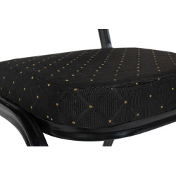 Krzesło bankietowe HERON czarne z czarną podstawą