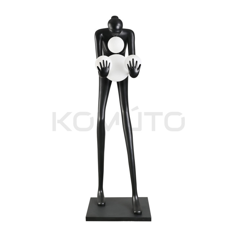 Lampa podłogowa WOMAN-2 BLACK 190 czarna rzeźba Lampa podłogowa WOMAN-2 BLACK 190 czarna rzeźba