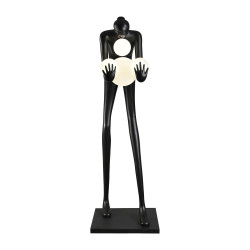 Lampa podłogowa WOMAN-2 BLACK 190 czarna rzeźba Lampa podłogowa WOMAN-2 BLACK 190 czarna rzeźba