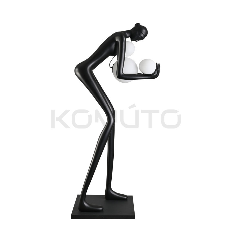Lampa podłogowa WOMAN-2 BLACK 190 czarna rzeźba Lampa podłogowa WOMAN-2 BLACK 190 czarna rzeźba