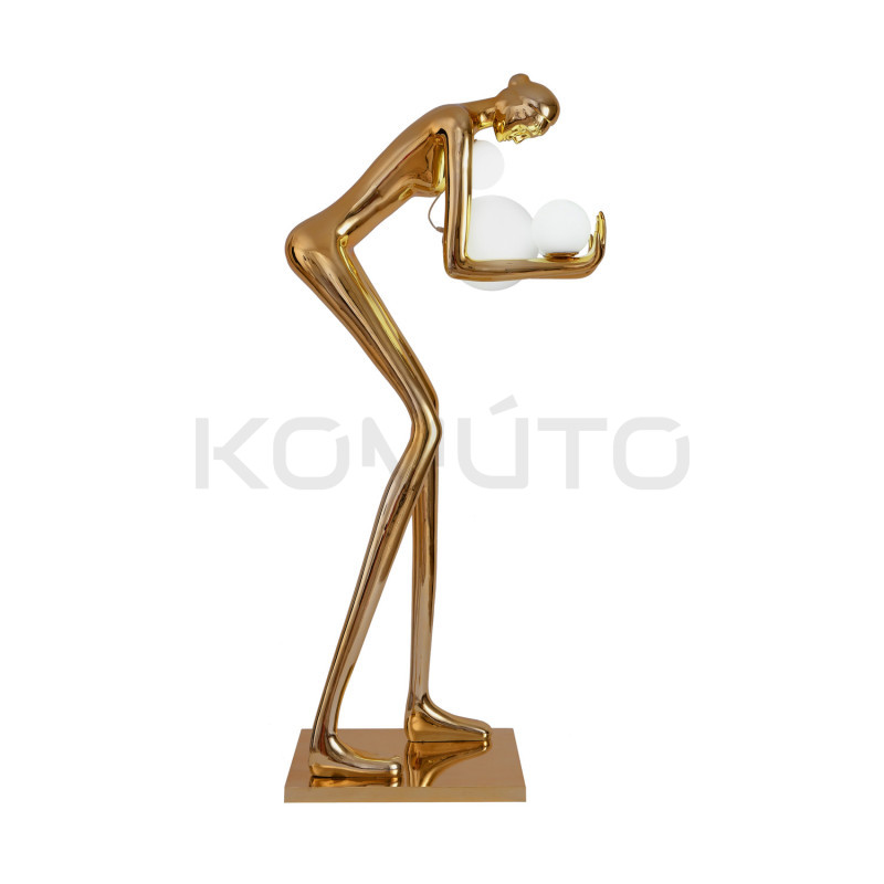 Lampa podłogowa WOMAN-2 GOLD 190 złota rzeźba dekoracja Lampa podłogowa WOMAN-2 GOLD 190 złota rzeźba dekoracja