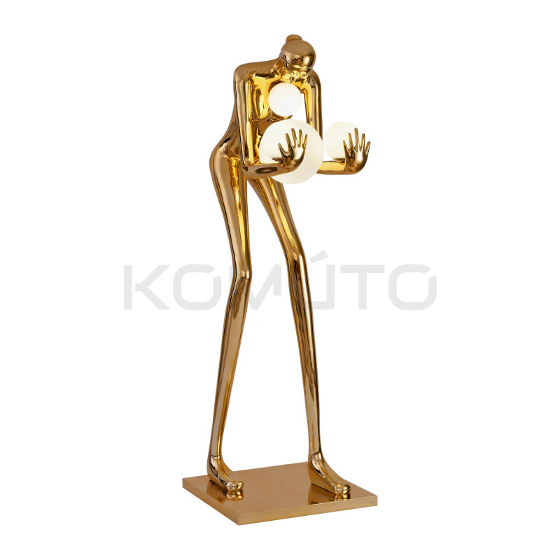 Lampa podłogowa WOMAN-2 GOLD 190 złota rzeźba dekoracja Lampa podłogowa WOMAN-2 GOLD 190 złota rzeźba dekoracja