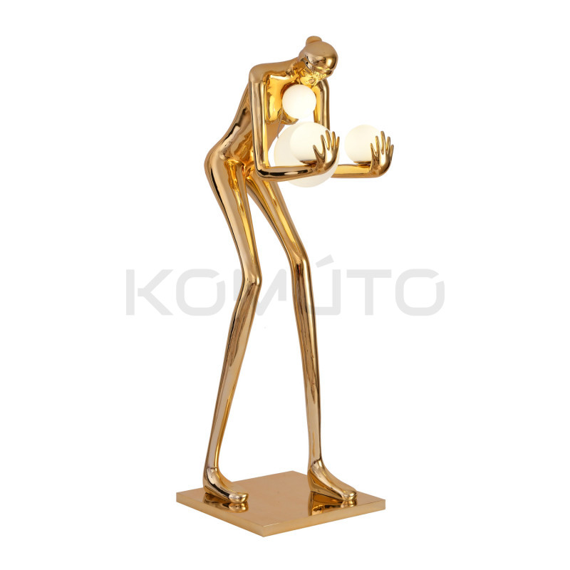 Lampa podłogowa WOMAN-2 GOLD 190 złota rzeźba dekoracja Lampa podłogowa WOMAN-2 GOLD 190 złota rzeźba dekoracja
