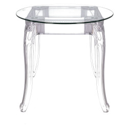 Stół przezroczysty KING ROUND Ghost 80 do jadalni i salonu