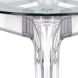 Stół przezroczysty KING ROUND Ghost 80 do jadalni i salonu