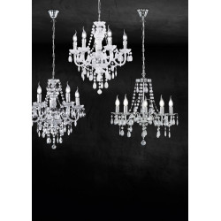 Żyrandol glamour Baroc 5 biały akrylowe kryształy Żyrandol glamour Baroc 5 biały akrylowe kryształy