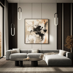 Lampa wisząca PUZO S czarna wydłużony kształt Lampa wisząca PUZO S czarna wydłużony kształt