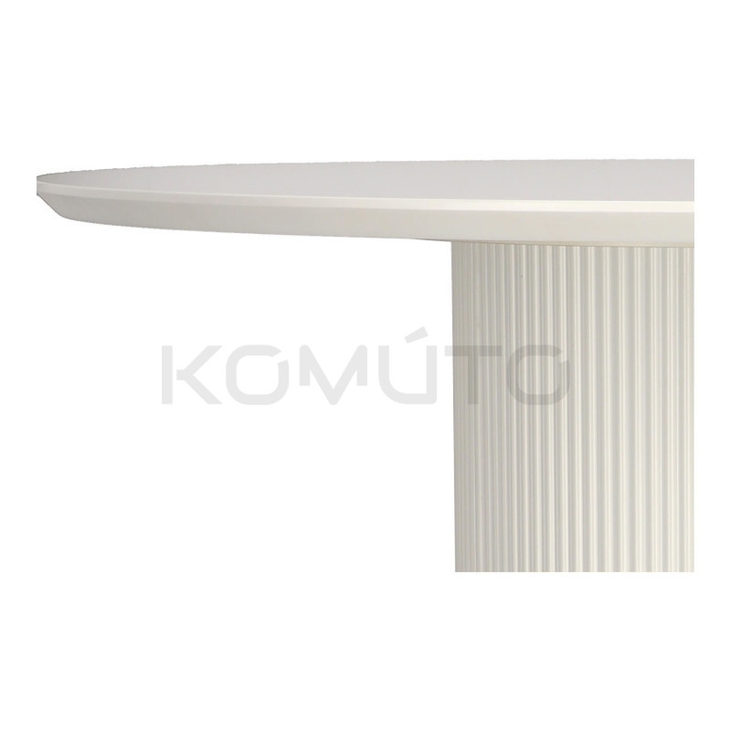 Stół okrągły Roma biały 100 elegancki ze zdobioną odstawą Stół okrągły Roma biały 100 elegancki ze zdobioną odstawą