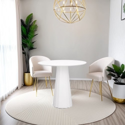 Stół okrągły Wenice biały 80 mały kompaktowy Stół okrągły Wenice biały 80 mały kompaktowy