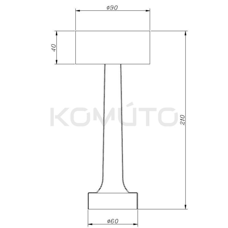 Lampa stołowa dotykowa TAVOLO A LED złota 21 art deco