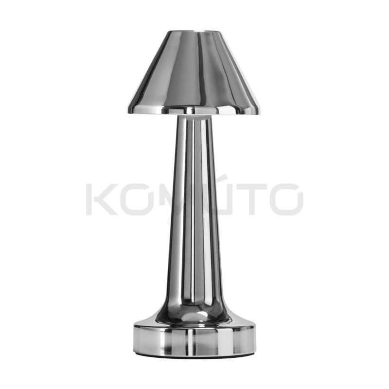 Lampa stołowa TAVOLO B LED dotykowa srebrna 22 cm przenośna