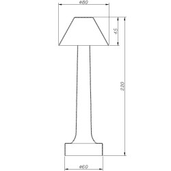 Lampa stołowa przenośna TAVOLO B LED dotykowa miedziana 22 