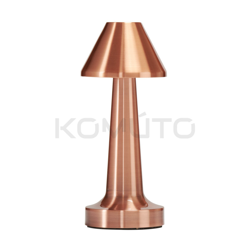 Lampa stołowa przenośna TAVOLO B LED dotykowa miedziana 22 