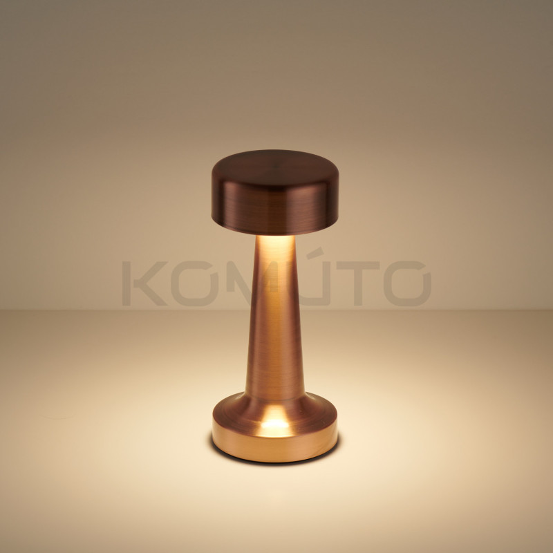 Lampa stołowa TAVOLO A LED dotykowa miedziana 21 do salonu na taras Lampa stołowa TAVOLO A LED dotykowa miedziana 21 do salonu na taras