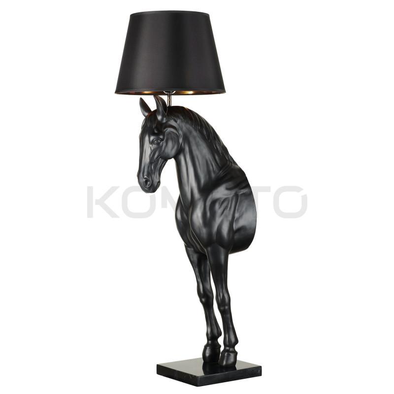 Lampa podłogowa Horse KOŃ L czarna przednia cześć konia